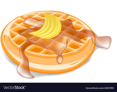 Belgium Waffles Royalty Free Vector Image Vectorstock