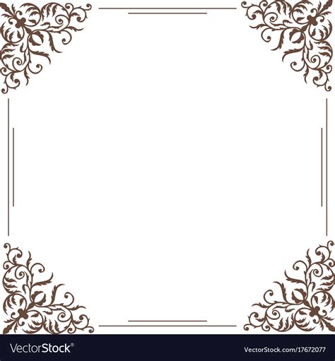 Decorative Square Frame Vintage Style Royalty Free Vector