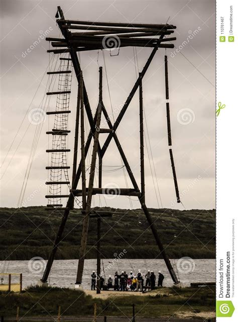 A 22 Metre High Team Tower For Sport Activities Situated At A L
