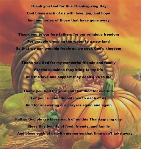 A Thanksgiving Prayer Holiday Poems Thanksgiving Poems Happy