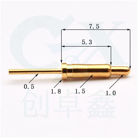 15130mm Brass Pogo Pin Connector Male Spring Loaded Pcb Pogo Pin
