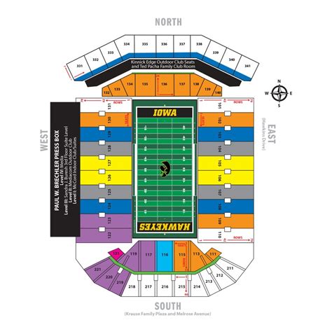 Kinnick Stadium Seating Chart Seating Plans Of Sport Arenas Around The World