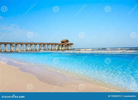 Cocoa Beach Pier In Cape Canaveral Florida Stock Photo Image Of Sand