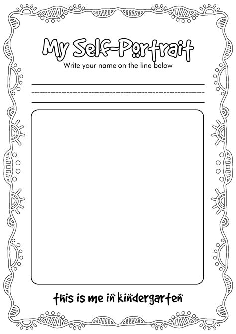 12 Best Images Of Self Portrait First Day Of School Worksheets Self