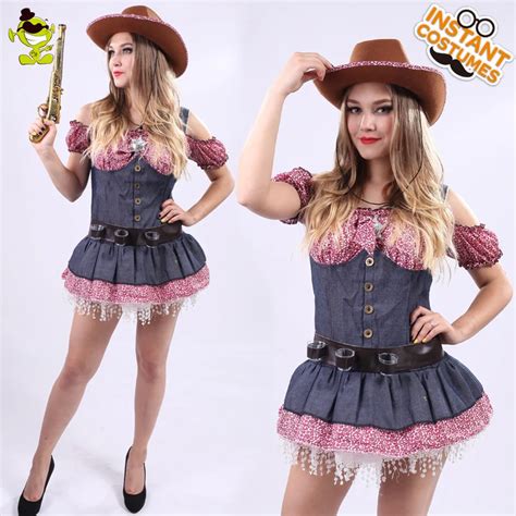 Hot Sale Womens Sexy Cowgirl Costumes Adult Carnival Party Attracted Western Cowgirl Decoration