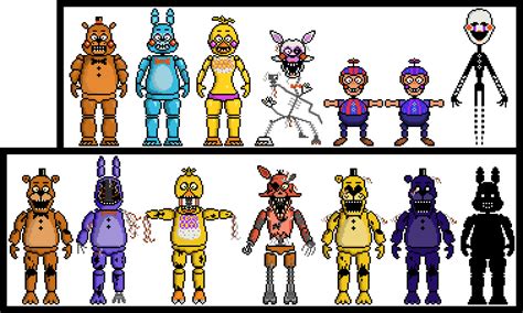 I Made All Fnaf 2 Characters In Pixel Art Fivenightsatfreddys