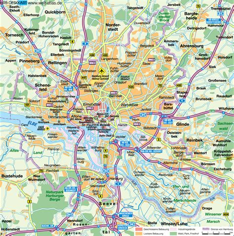 Hamburger hafen karte pdf : Karte von Hamburg (Stadt in Deutschland) | Welt-Atlas.de