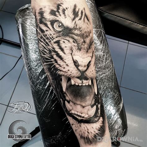 Tatuaż Tygrys Naturalnie Autor Druga Strona Tattoo Dziarownia Pl