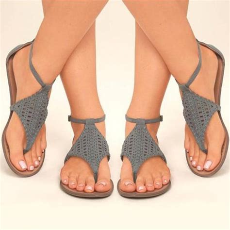2018 Women Flip Flop Sandals Solid Ankle Strap Casual Sandals Women Comfortable Flat Sandals