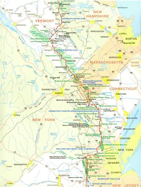 Appalachian Trail West Virginia Map Map Vector