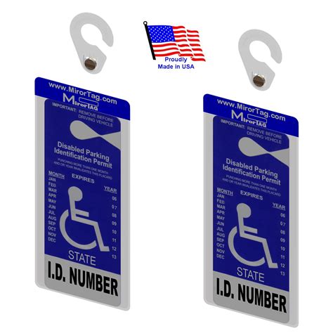 2 Mirortag Silver By Jl Safety Handicap Placard Holder Easily