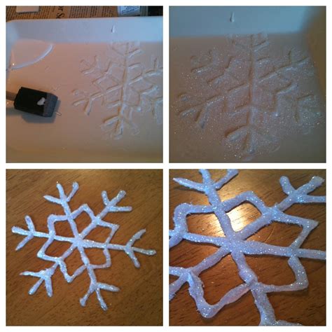 Sunshine Maker Meg Diy Projects Hot Glue Glittered Snowflakes