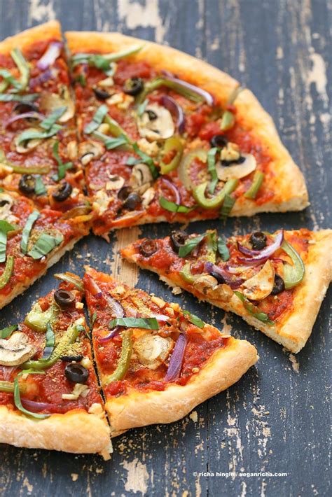 Easy Veggie Vegan Pizza With 20 Minute Crust Vegan Richa