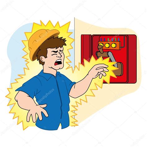 Electric Shocked Man Clipart
