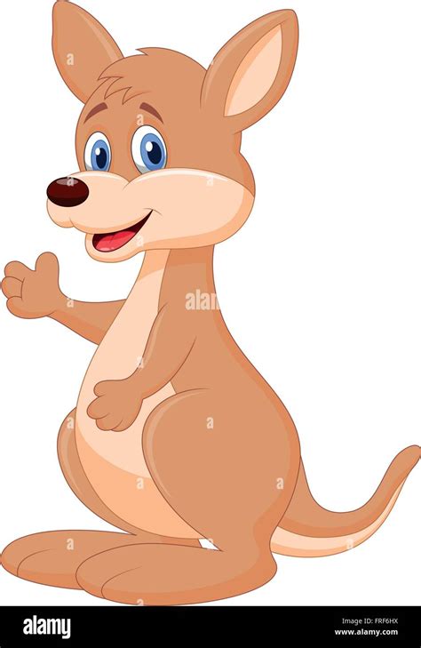 Cute Baby Kangaroo Cartoon Stock Vector Image And Art Alamy