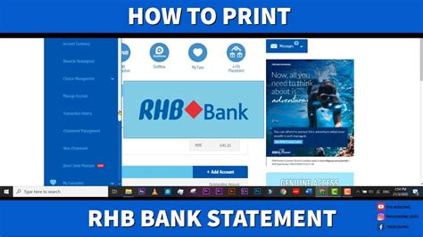 These reports are commonly referred to as bank statements. How To Download Online Bank Statement RHB Bank - YouTube