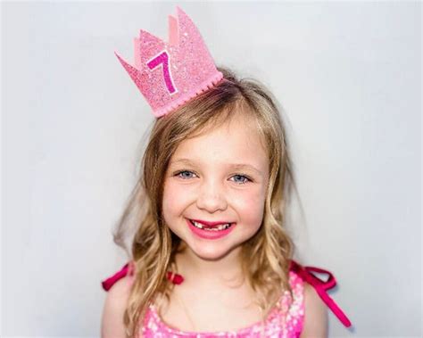 7th Birthday Crown Girl 7th Birthday Girl Outfit 7th Birthday Outfit Glitter Birthday Crown 7th