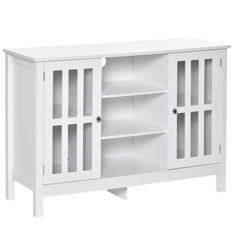 Buy Homcom Modern Sideboard Buffet Cabinet With Storage Shelves