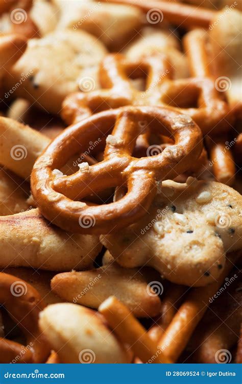 Pretzel And Cracker Salty Snack Stock Photo Image Of Food Photograph