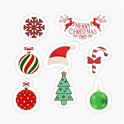 Holiday Stickers Sticker Pack Christmas Stickers Planner Stickers Kiss Cut Stickers Vinyl