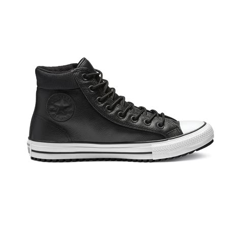 Converse Chuck Taylor Padded Collar Leather High Top In Black Lyst