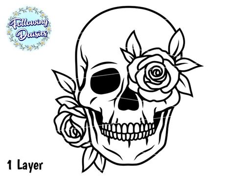 Floral Skull In Svg Day Of The Dead Halloween Sugar Skull Etsy