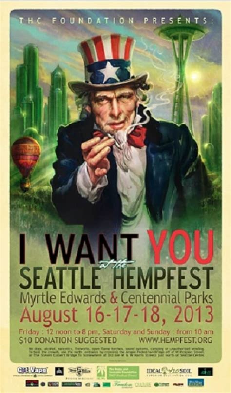 2013 Uncle Sam Poster By Seattle Hempfest® Etsy
