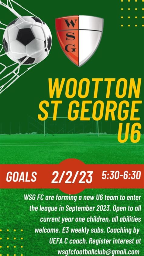Wootton St George Youth Football Club Recruiting For U6 Players