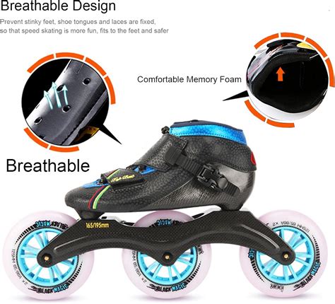 Buy Ydhnb Adult Thermo Plastics Skates Professional Carbon Fiber Speed Skates Wheels Single