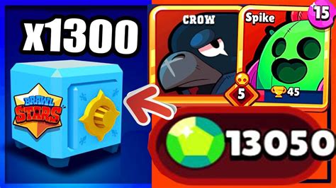 Today is a free gems event. Brawl Stars - PACK OPENING 1200€ (13'000 Gems) - x1300 ...