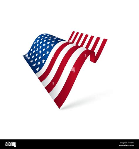 American Flag Waving Isolated Stock Vector Image And Art Alamy