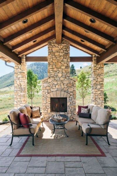 Top 60 Best Patio Fireplace Ideas Backyard Living Space
