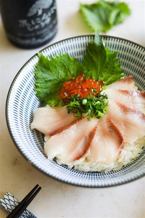 Yellowtail Sashimi Bowl Hamachi Donburi The Heirloom Pantry