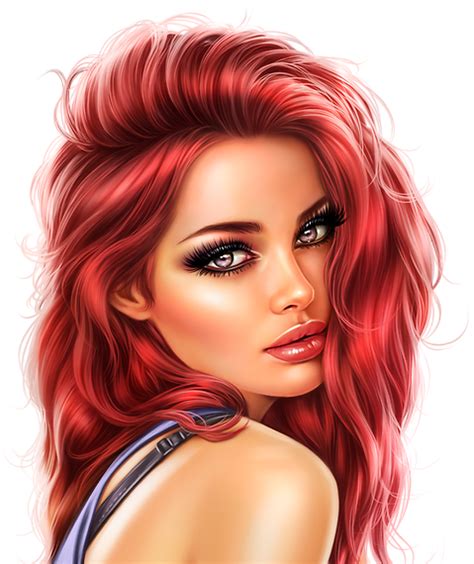 Portréty Rubrika Chmyrinka2 Red Hair Cartoon Redhead Art Girls With Red Hair