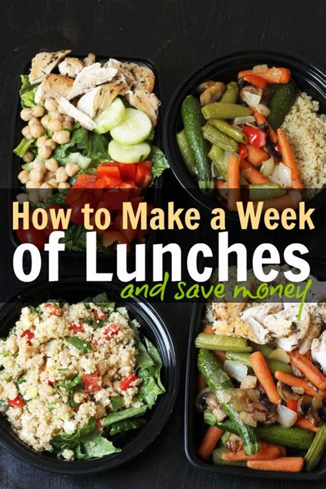 How To Make A Week Of Lunches And Save Money Good Cheap Eats