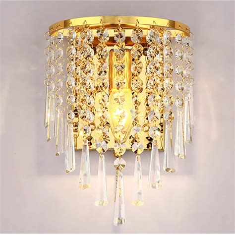 Modern Art High Grade K9 Crystal E14 Led Wall Lamp For Home Bedroom
