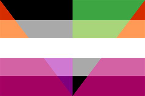 i made a lesbian oriented aroace flag a while ago and decided to try redoing that because i wasn