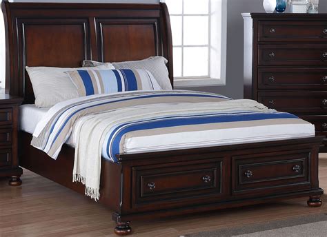 Greenport configurable bedroom set this bedroom set blends chic with sustainability for an the paneled headboard makes an impressive backdrop in any master bedroom, and the mellow gray. Jesse Master Cherry Brown Storage Bedroom Set from New ...
