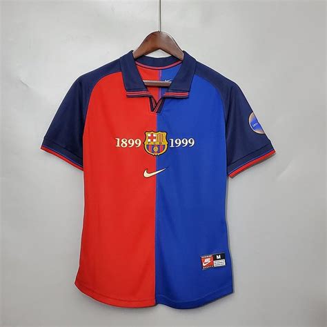 Barcelona Fc 100th Year Anniversary Home Jersey Vintage Etsy