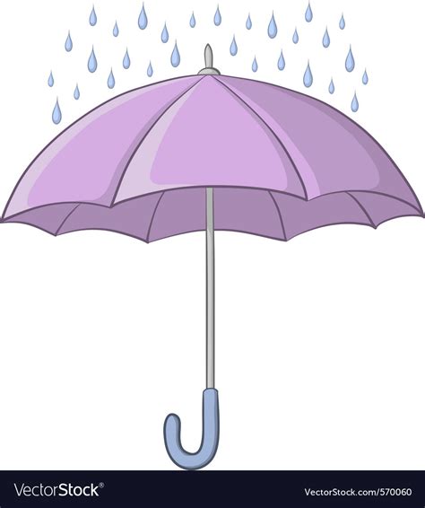 Umbrella And Rain Royalty Free Vector Image Vectorstock