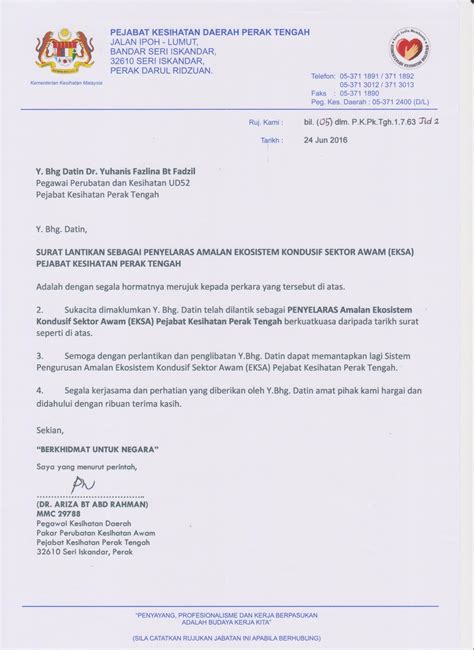 Contoh Surat Pelantikan Jawatankuasa Letter Saudara Com