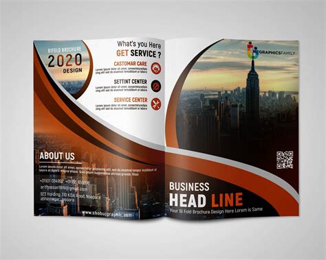 Creative BiFold PSD Brochure Template for all Kinds of Business - GraphicsFamily
