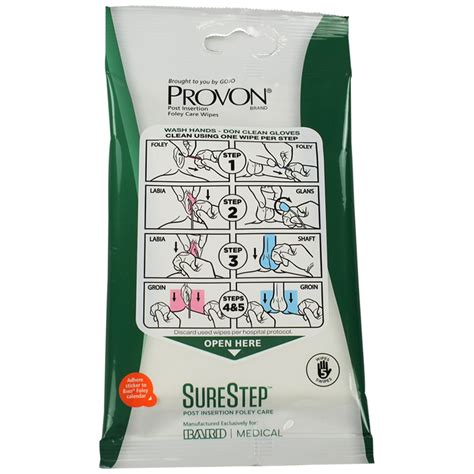 Surestep Post Insertion Foley Care Wipes Medical Monks