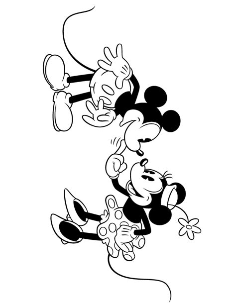 Minnie And Mickey Love Coloring Pages