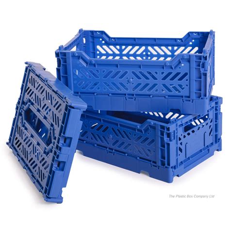 Buy Small Plastic Folding Collapsible Crate Storage Box Basket