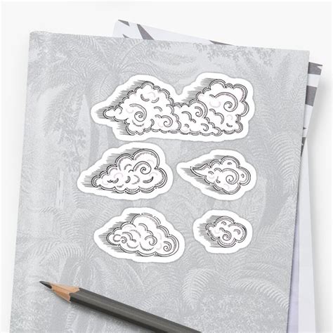 Cloudy Sky Sticker By Farijazz Redbubble Sticker Design Vinyl Sticker Cloudy