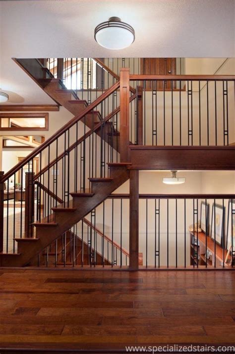 Cherry And Jatoba Specialized Stair And Rail Craftsman Staircase