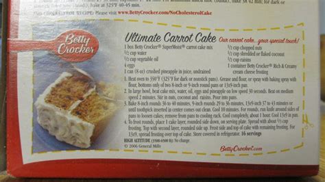 What film has just started? Betty Crocker Cake Mix Box Back