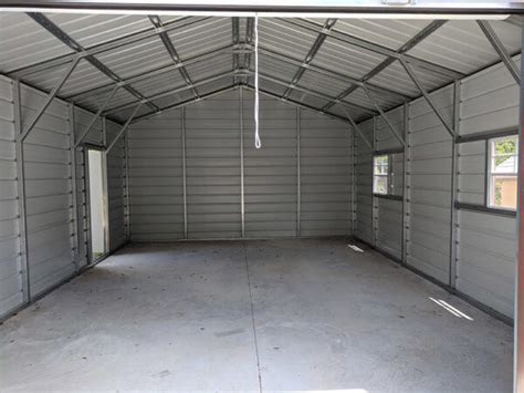 20x25 Vertical Roof Metal Garage Alans Factory Outlet