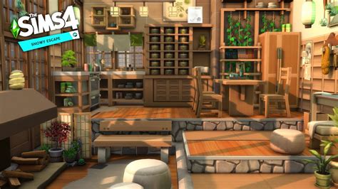 Snowy Escape Split Level Kitchen And Living Room The Sims 4 Stop